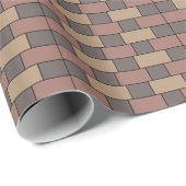 Graue rosa Backsteinwand Geschenkpapier (Rolleneckpunkt)