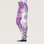 Graue rosa fraktale Kunst-Leggings Leggings (Links)