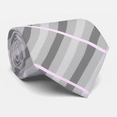 Graue/Rosa-gestreifte Krawatte (Gerollt)
