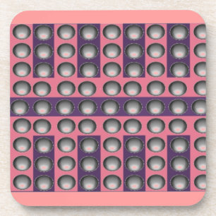 Graue, rosa und violette Punktmuster Untersetzer