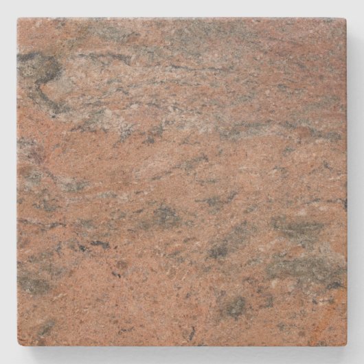 Graue rosafarbene Marmorplatte Gepunkteter Stone U Steinuntersetzer (Vorderseite)