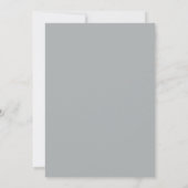 Graue Rosé Blatt Hochzeit Einladung (Rückseite)