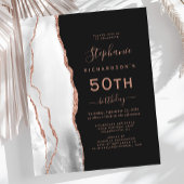 Graue Rose Gold Agate 50. Geburtstag