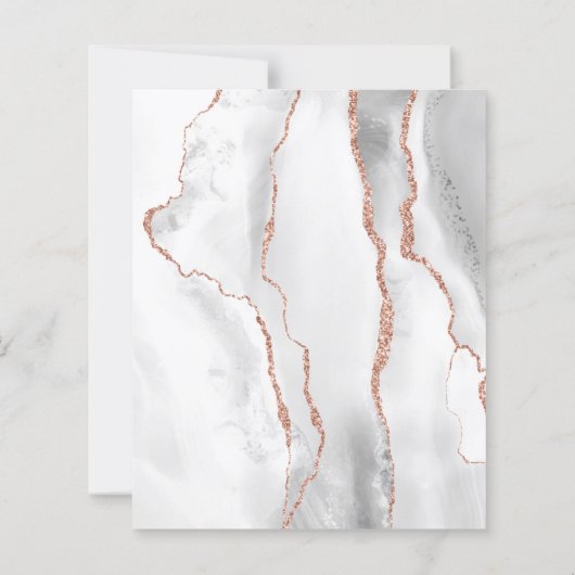 Graue Rose Gold Agate 50. Geburtstag (Rückseite)