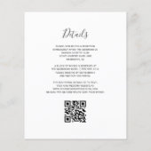Graue Rose Gold Agate QR Code Hochzeit Einladung (Rückseite)