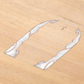 Graue Rose Gold Agate Rosa Arch Erste Kommune Acryleinladungen (Ablage )