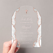 Graue Rose Gold Agate Rosa Arch Erste Kommune Acryleinladungen (Insitu (Handheld))