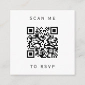 Graue Rose Gold Agate Wedding QR Code UAWG Begleitkarte (Rückseite)