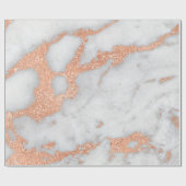 Graue Rose Gold Shiny Copper Lux Geschenkpapier (Flach)