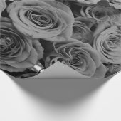 Graue Rose, graue Blume Foto Geschenkpapier (Ecke)