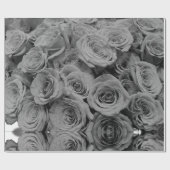 Graue Rose, graue Blume Foto Geschenkpapier (Flach)
