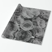 Graue Rose, graue Blume Foto Geschenkpapier (Ungerollt)