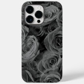 Graue Rose, graues Foto Case-Mate iPhone Hülle (Rückseite)