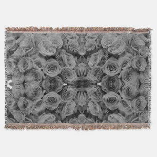 Graue Rose, graues Foto Decke