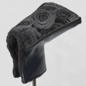 Graue Rose, graues Foto Golf Headcover (3/4 Vorderseite)