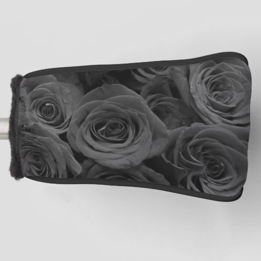 Graue Rose, graues Foto Golf Headcover (Vorderseite)