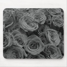 Graue Rose, graues Foto Mousepad