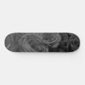 Graue Rose, graues Foto Skateboard (Horizontal)