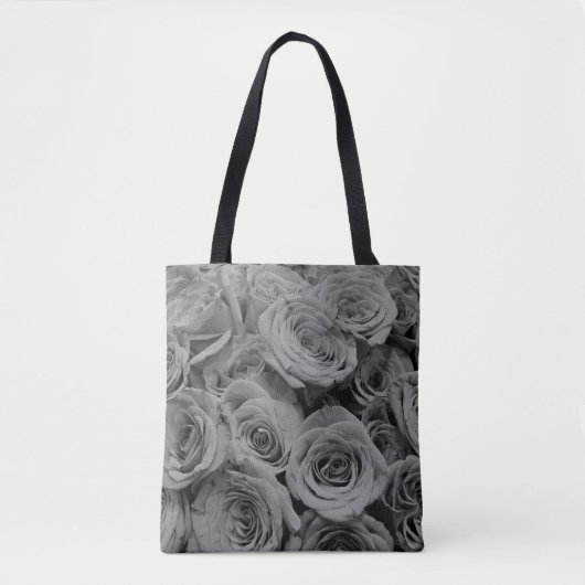 Graue Rose, graues Foto Tasche (Vorderseite)
