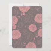 Graue Rose Hochzeitseinladung Einladung (Rückseite)