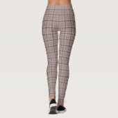 Graue Rose Karo Klassisches Muster Leggings (Rückseite)