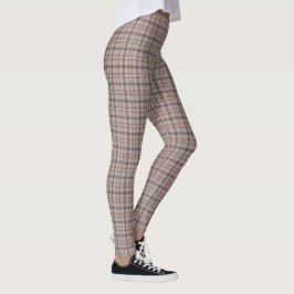 Graue Rose Karo Klassisches Muster Leggings