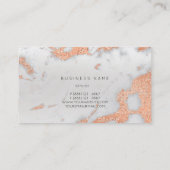 Graue Rose Kupfer Gold Marmor Metallischer Stylist Visitenkarte (Rückseite)