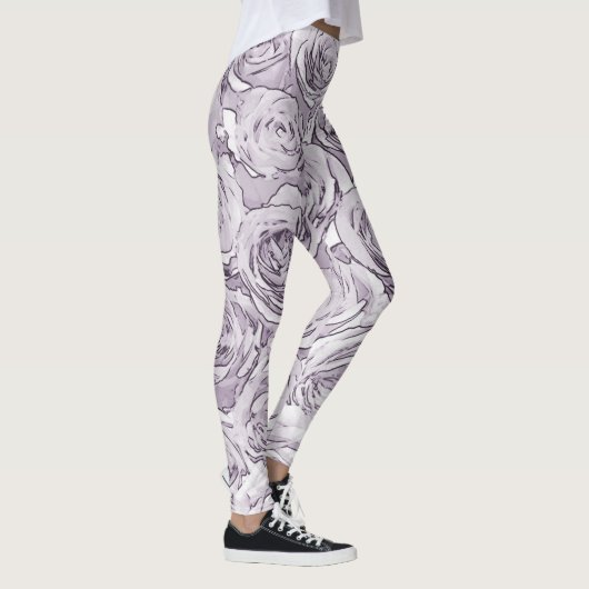 Graue Rose Leggings (Rechts)