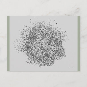 Graue Rose nach Regen Postkarte