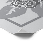 graue Rose Poster (Ecke)