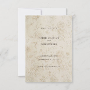 Graue Rose Save-the-Date-Karte Save The Date