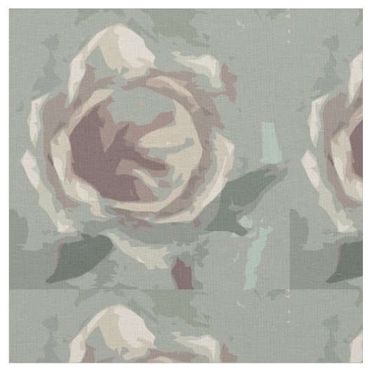 Graue Rose von Texas Stoff (Nahaufnahme)