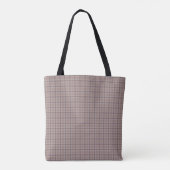 Graue Rosen-Karo-Klassiker Muster Tasche (Rückseite)