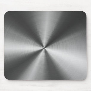 Graue, rostfreie Stahlkonstruktion mit Metallmuste Mousepad
