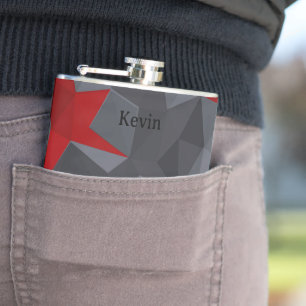 Graue, rot zufällig angeordnete Dreiecke. Flachmann