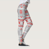 Graue/rote Leggings (Rechts)