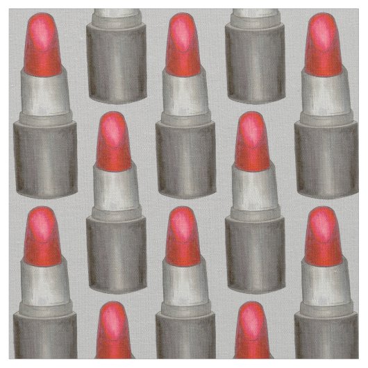 Graue rote Lipstick Kosmetik Makeup Schönheit Stoff (Nahaufnahme)