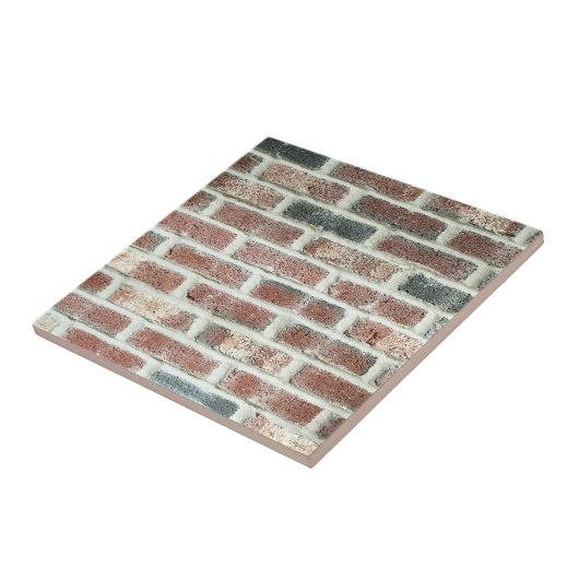 Graue rote Mauerziegel Backsteinstruktur Fliese (Seite)