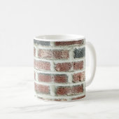 Graue rote Mauerziegel Backsteinstruktur Kaffeetasse (VorderseiteRechts)