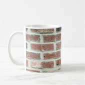 Graue rote Mauerziegel Backsteinstruktur Kaffeetasse (Links)