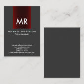 Graue rote Streifen Visitenkarte (Vorne/Hinten)