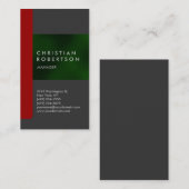Graue, rote, trendige Visitenkarte (Vorne/Hinten)