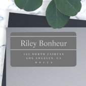 Graue Rücksendeadressen-Aufkleber Adressaufkleber