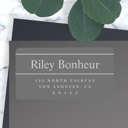 Graue Rücksendeadressen-Aufkleber Adressaufkleber