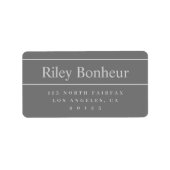 Graue Rücksendeadressen-Aufkleber Adressaufkleber (Vorne)