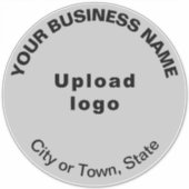 Graue, runde Form Vinyl Sticker (Vorderseite)