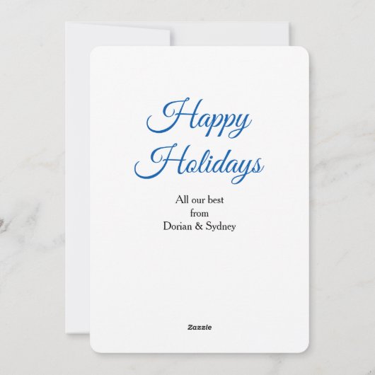 Graue Russische Blaue Katze Weihnachten oder Hanuk (Rückseite)