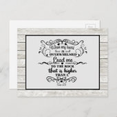 Graue rustikale Holz Christliche Bibel Verse Postk Postkarte (Vorne/Hinten)