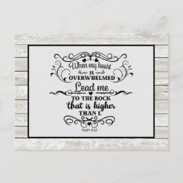 Graue rustikale Holz Christliche Bibel Verse Postk Postkarte