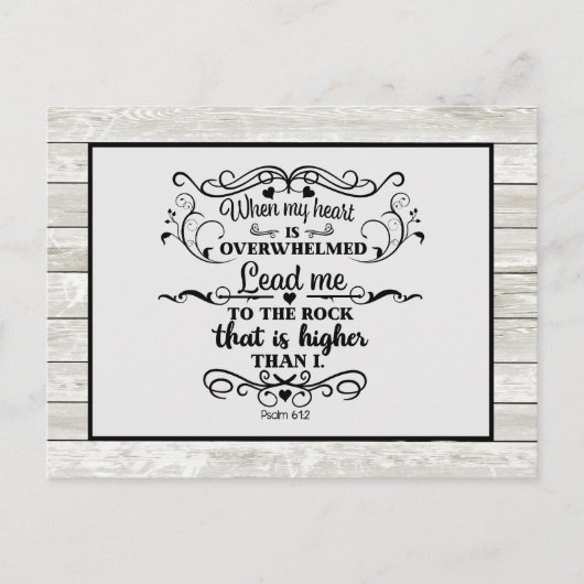 Graue rustikale Holz Christliche Bibel Verse Postk Postkarte (Vorderseite)